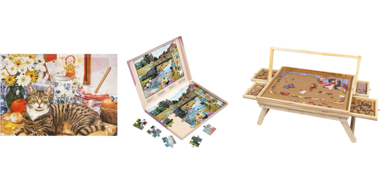 Puzzel met extra grote stukken, puzzel speciaal bij dementie, puzzeltafel voor de echte liefhebber