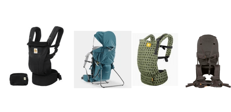 Ergobaby Omni dream rugdrager, Deuter rugdrager met standaard, Emerge Katoenen drager die meegroeit en een schouder en nekdrager Minimeis.