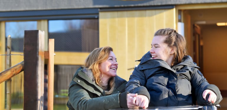 Cliënt met naaste voor een flexwoning